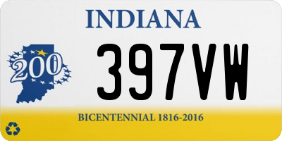 IN license plate 397VW