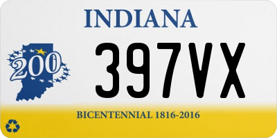 IN license plate 397VX