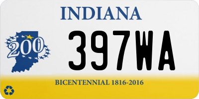 IN license plate 397WA