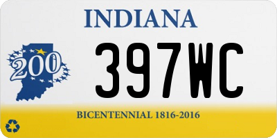 IN license plate 397WC