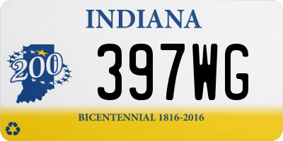 IN license plate 397WG