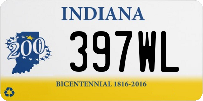 IN license plate 397WL