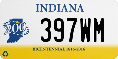 IN license plate 397WM