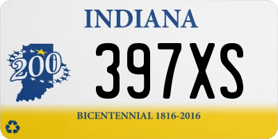 IN license plate 397XS