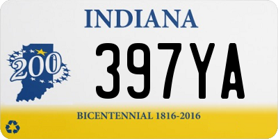 IN license plate 397YA