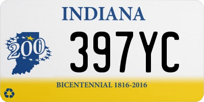 IN license plate 397YC