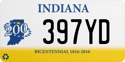 IN license plate 397YD