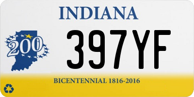 IN license plate 397YF