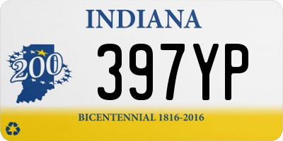 IN license plate 397YP