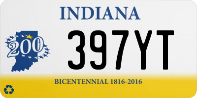 IN license plate 397YT