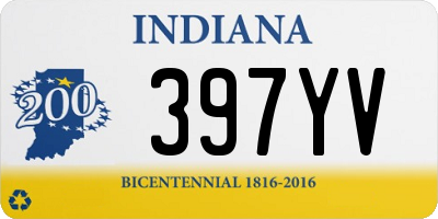 IN license plate 397YV