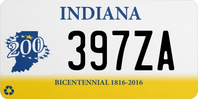 IN license plate 397ZA