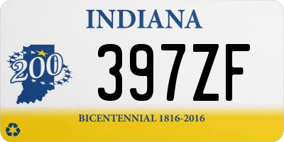 IN license plate 397ZF