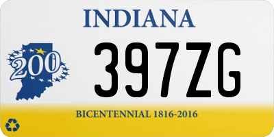 IN license plate 397ZG