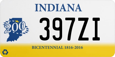 IN license plate 397ZI