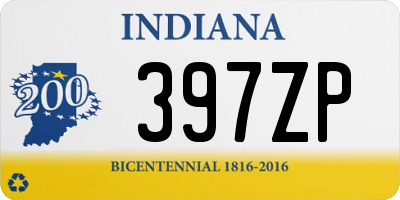 IN license plate 397ZP