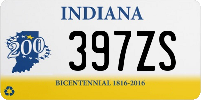 IN license plate 397ZS