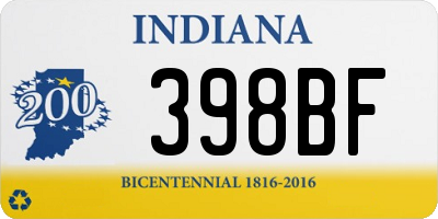 IN license plate 398BF