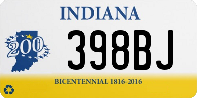 IN license plate 398BJ