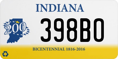 IN license plate 398BO