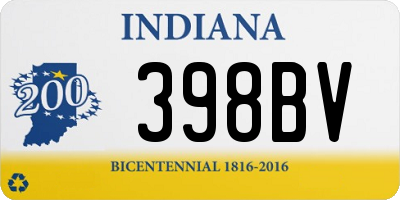 IN license plate 398BV