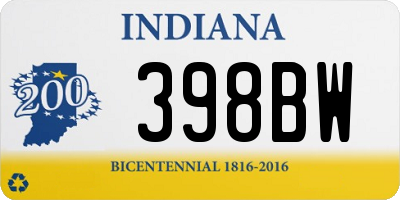 IN license plate 398BW