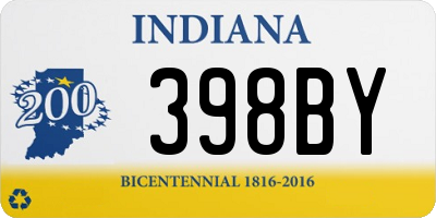 IN license plate 398BY