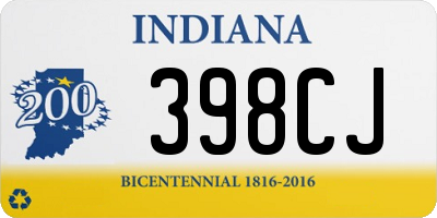 IN license plate 398CJ
