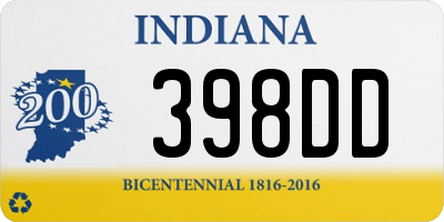 IN license plate 398DD