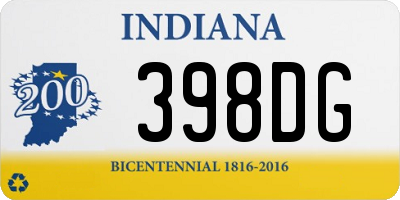 IN license plate 398DG