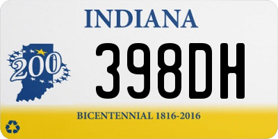 IN license plate 398DH