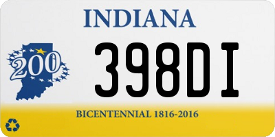 IN license plate 398DI