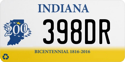 IN license plate 398DR