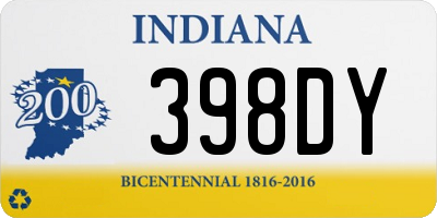 IN license plate 398DY