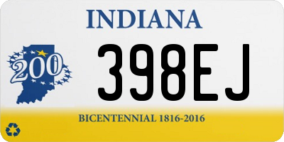 IN license plate 398EJ