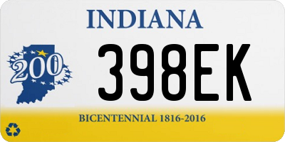 IN license plate 398EK