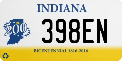 IN license plate 398EN