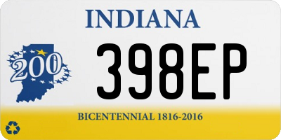 IN license plate 398EP