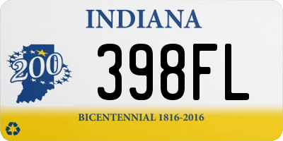 IN license plate 398FL