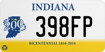 IN license plate 398FP