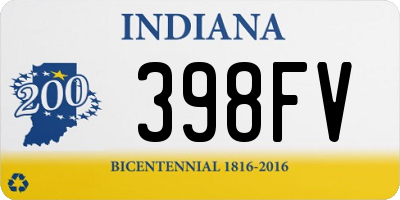 IN license plate 398FV