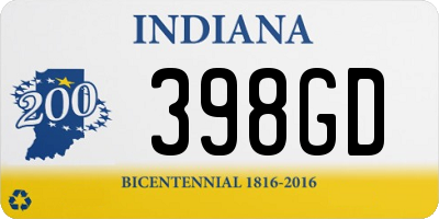 IN license plate 398GD