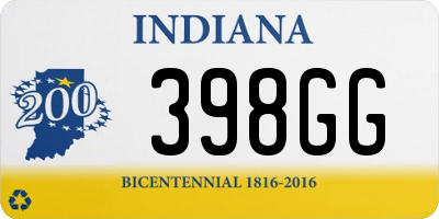 IN license plate 398GG