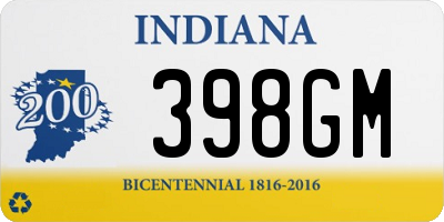 IN license plate 398GM
