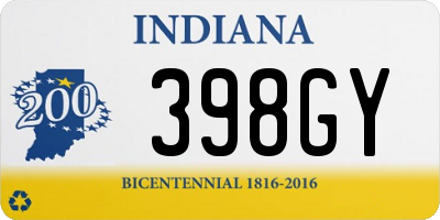 IN license plate 398GY