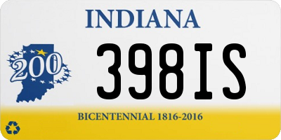 IN license plate 398IS