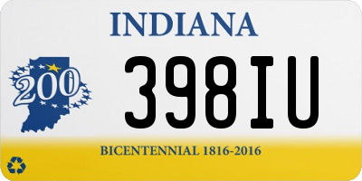 IN license plate 398IU