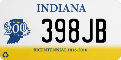 IN license plate 398JB