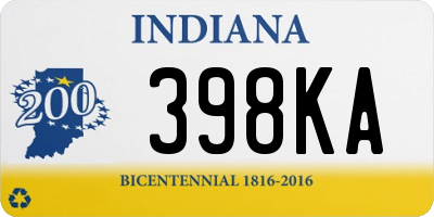 IN license plate 398KA