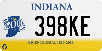 IN license plate 398KE